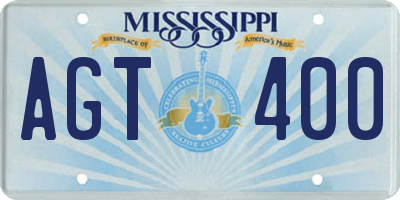 MS license plate AGT400