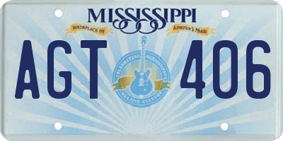 MS license plate AGT406
