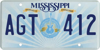 MS license plate AGT412