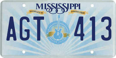 MS license plate AGT413