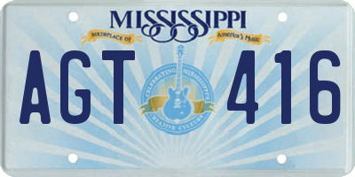 MS license plate AGT416