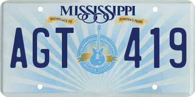 MS license plate AGT419