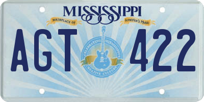 MS license plate AGT422