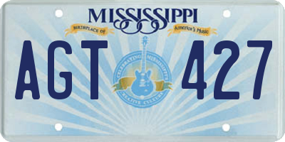 MS license plate AGT427