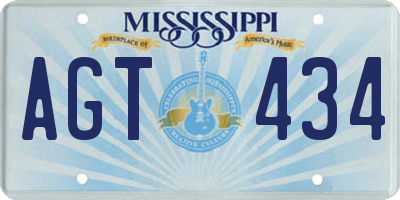 MS license plate AGT434