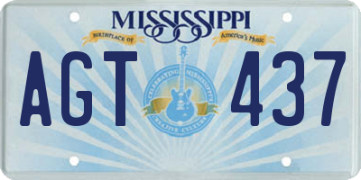 MS license plate AGT437
