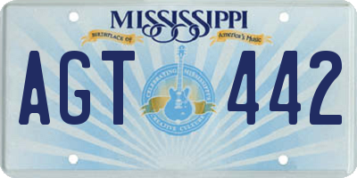 MS license plate AGT442