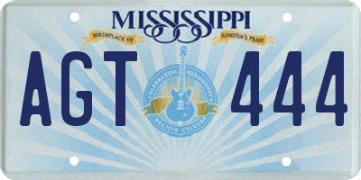 MS license plate AGT444