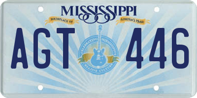 MS license plate AGT446