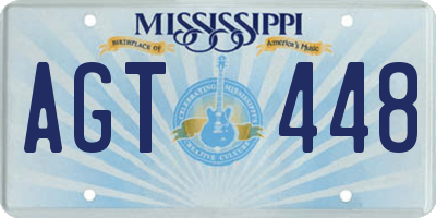 MS license plate AGT448