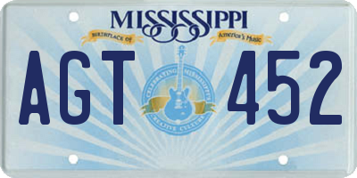 MS license plate AGT452