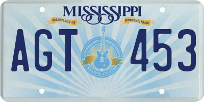 MS license plate AGT453