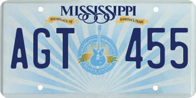 MS license plate AGT455