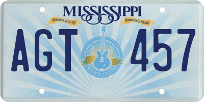 MS license plate AGT457