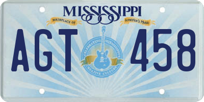 MS license plate AGT458