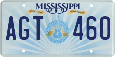 MS license plate AGT460
