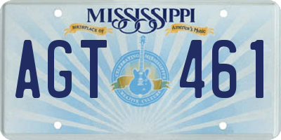 MS license plate AGT461