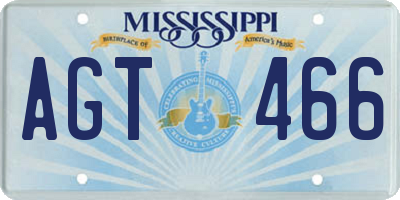 MS license plate AGT466