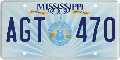 MS license plate AGT470