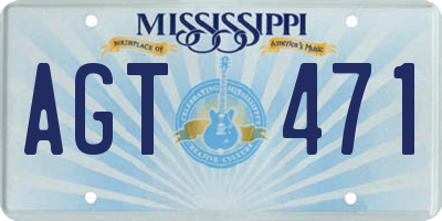 MS license plate AGT471