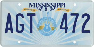 MS license plate AGT472
