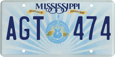 MS license plate AGT474