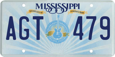 MS license plate AGT479