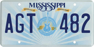 MS license plate AGT482