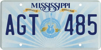 MS license plate AGT485