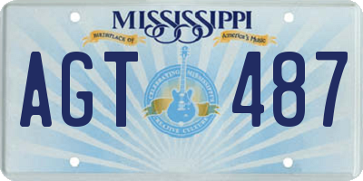MS license plate AGT487
