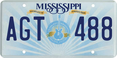 MS license plate AGT488