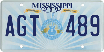 MS license plate AGT489