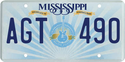 MS license plate AGT490