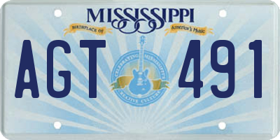 MS license plate AGT491