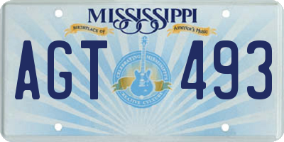 MS license plate AGT493