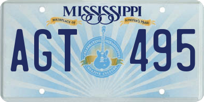 MS license plate AGT495