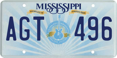 MS license plate AGT496