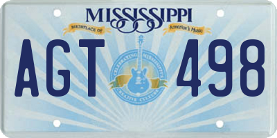 MS license plate AGT498