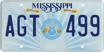 MS license plate AGT499