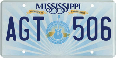 MS license plate AGT506