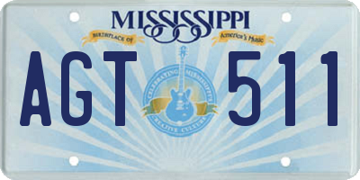 MS license plate AGT511
