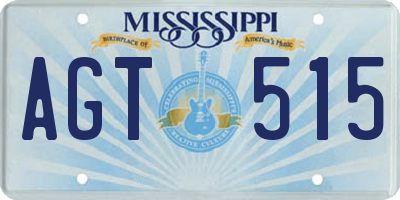 MS license plate AGT515