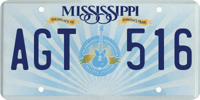MS license plate AGT516