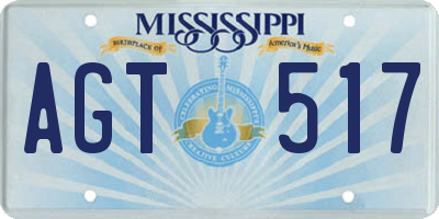 MS license plate AGT517