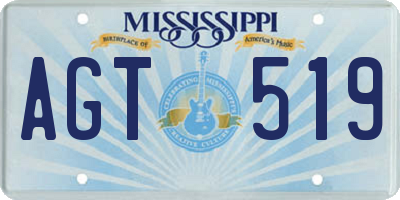 MS license plate AGT519