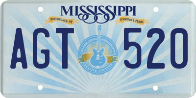 MS license plate AGT520