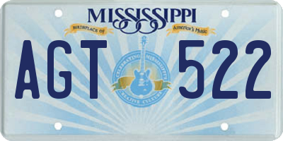 MS license plate AGT522