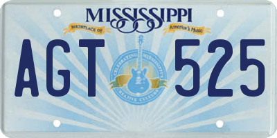 MS license plate AGT525