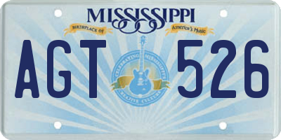 MS license plate AGT526