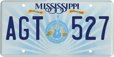 MS license plate AGT527